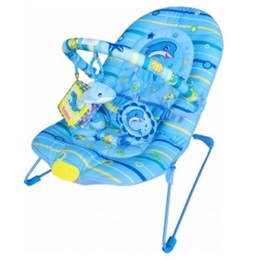 Kiddies Dolphin Vibrating Bouncer-Blue