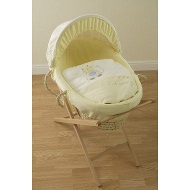 Lollipop Lane Fluff Whiskey & Chirp Moses Basket-Yellow CLEARANCE