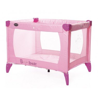 OBaby B is for Bear Travel Cot-Pink CLEARANCE