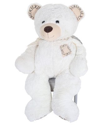 Baby Weavers 100cm Patch Bear White