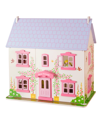 Big Jigs Rose Cottage Wooden Dolls House (Includes 26 Pieces of Furniture)